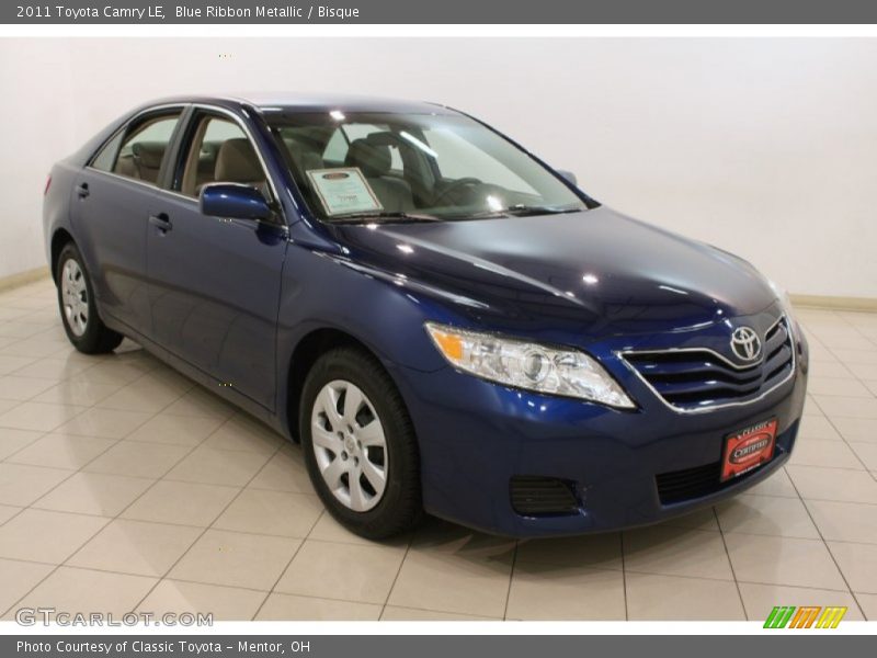 Blue Ribbon Metallic / Bisque 2011 Toyota Camry LE