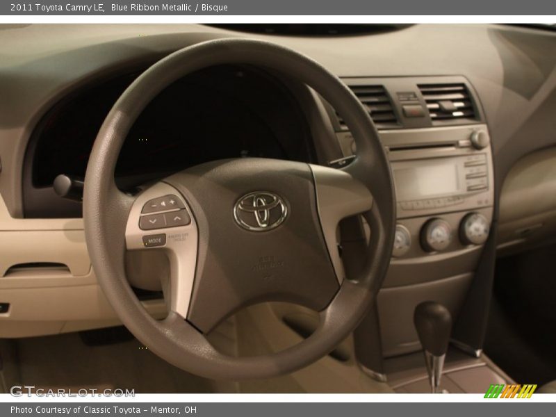 Blue Ribbon Metallic / Bisque 2011 Toyota Camry LE