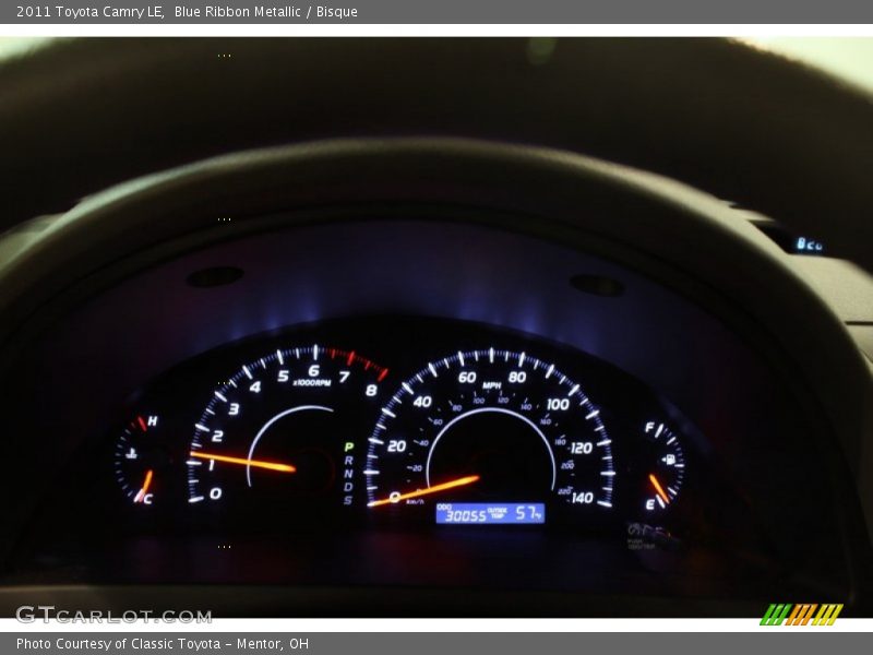 Blue Ribbon Metallic / Bisque 2011 Toyota Camry LE