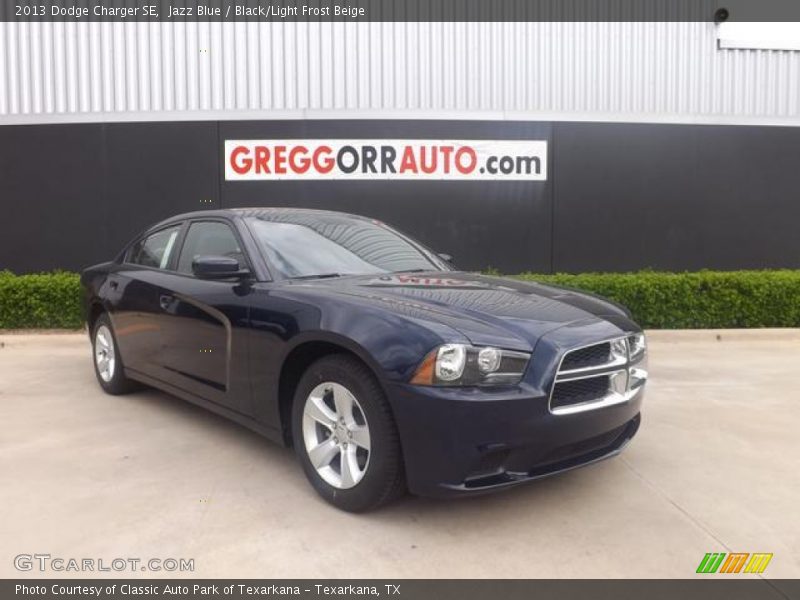 Jazz Blue / Black/Light Frost Beige 2013 Dodge Charger SE