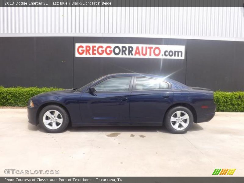 Jazz Blue / Black/Light Frost Beige 2013 Dodge Charger SE