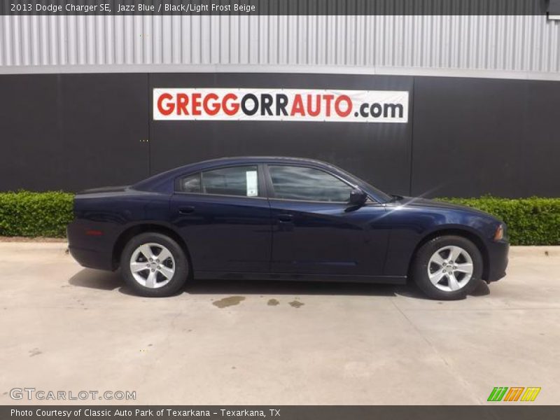Jazz Blue / Black/Light Frost Beige 2013 Dodge Charger SE