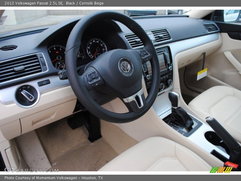 Black / Cornsilk Beige 2013 Volkswagen Passat 2.5L SE