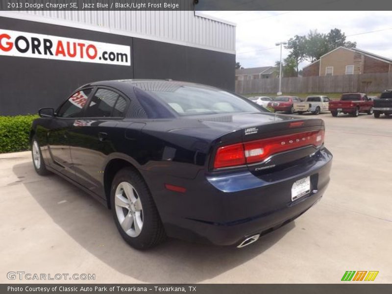 Jazz Blue / Black/Light Frost Beige 2013 Dodge Charger SE