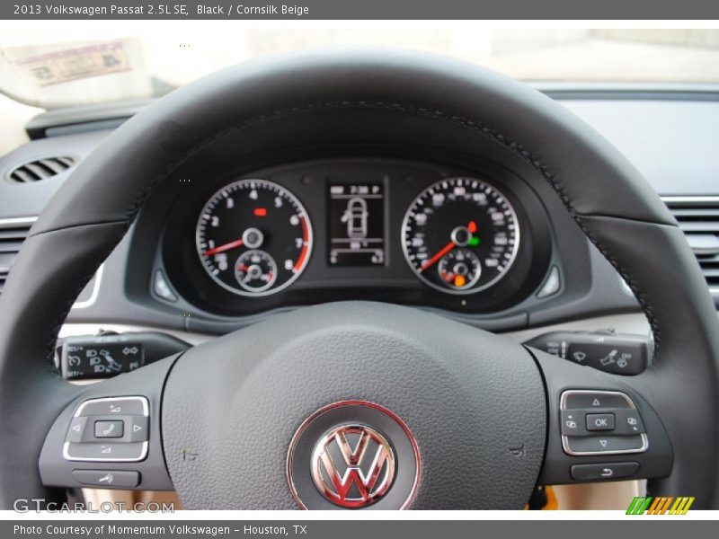 Black / Cornsilk Beige 2013 Volkswagen Passat 2.5L SE
