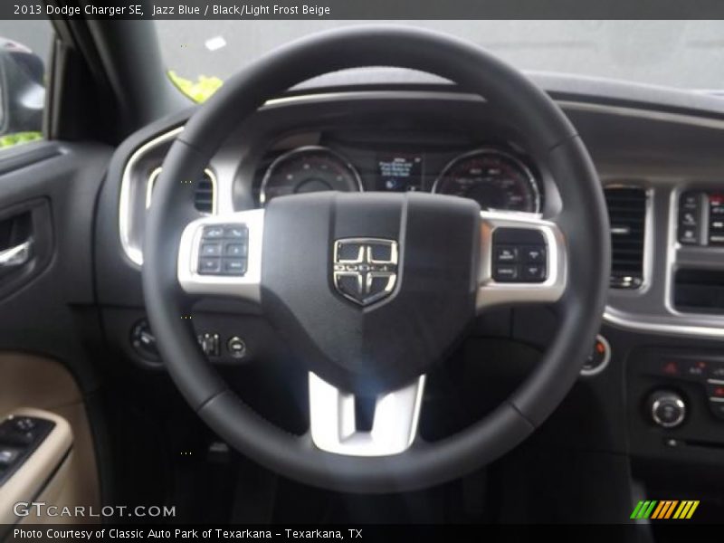 Jazz Blue / Black/Light Frost Beige 2013 Dodge Charger SE