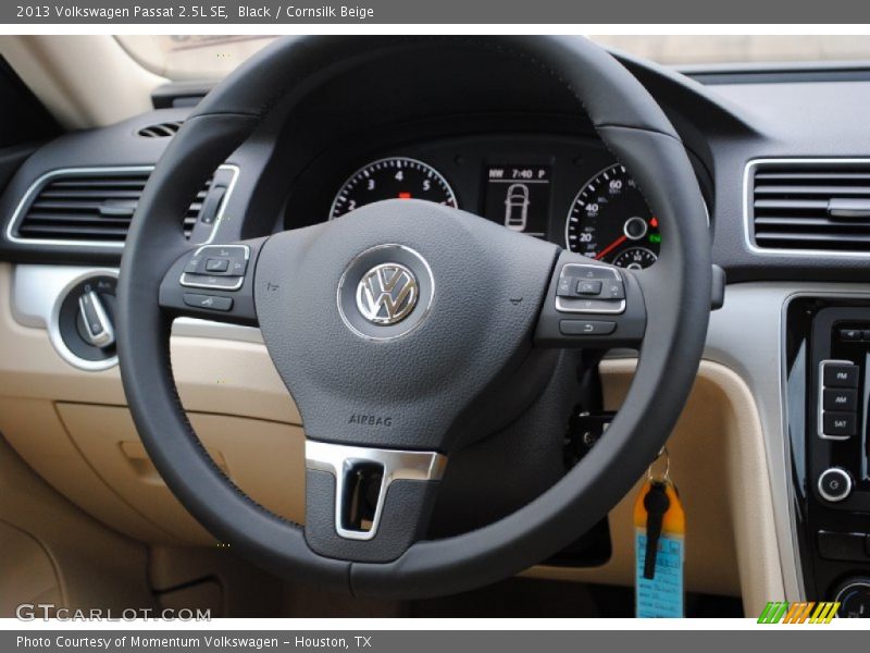 Black / Cornsilk Beige 2013 Volkswagen Passat 2.5L SE