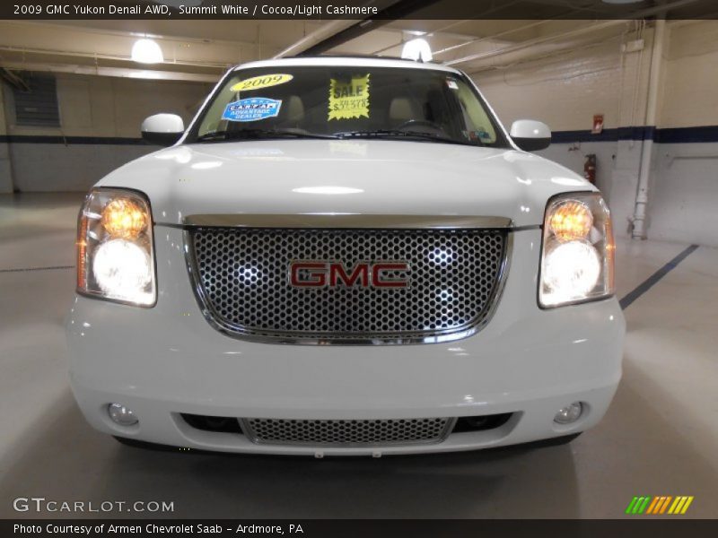 Summit White / Cocoa/Light Cashmere 2009 GMC Yukon Denali AWD