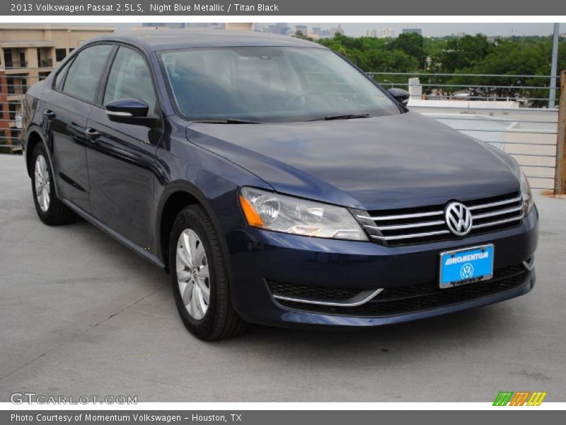Night Blue Metallic / Titan Black 2013 Volkswagen Passat 2.5L S