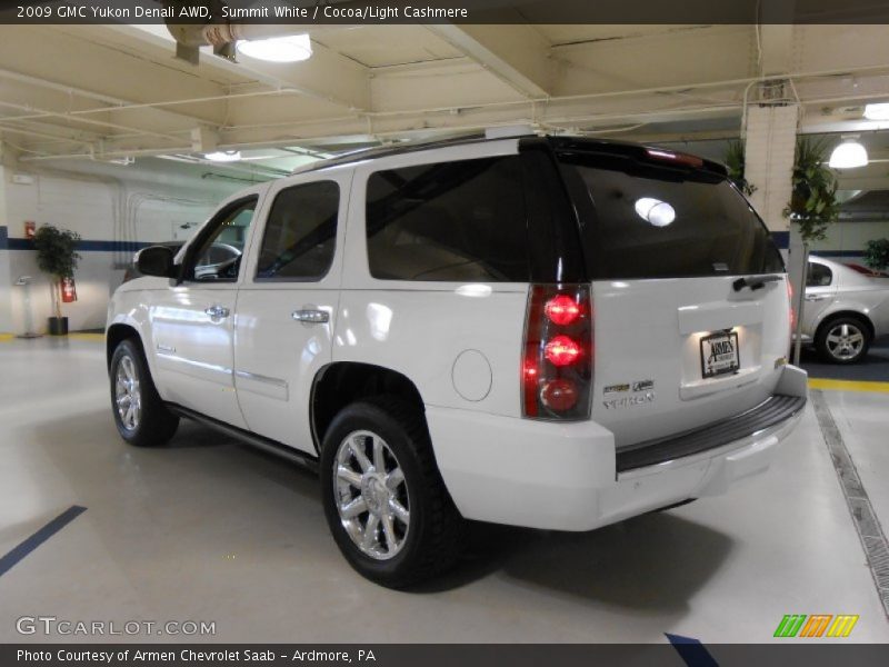 Summit White / Cocoa/Light Cashmere 2009 GMC Yukon Denali AWD