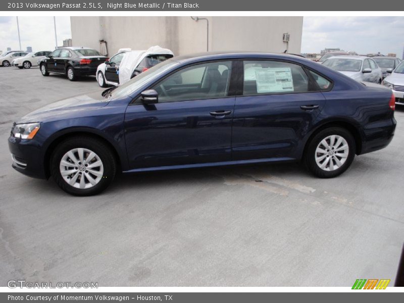 Night Blue Metallic / Titan Black 2013 Volkswagen Passat 2.5L S