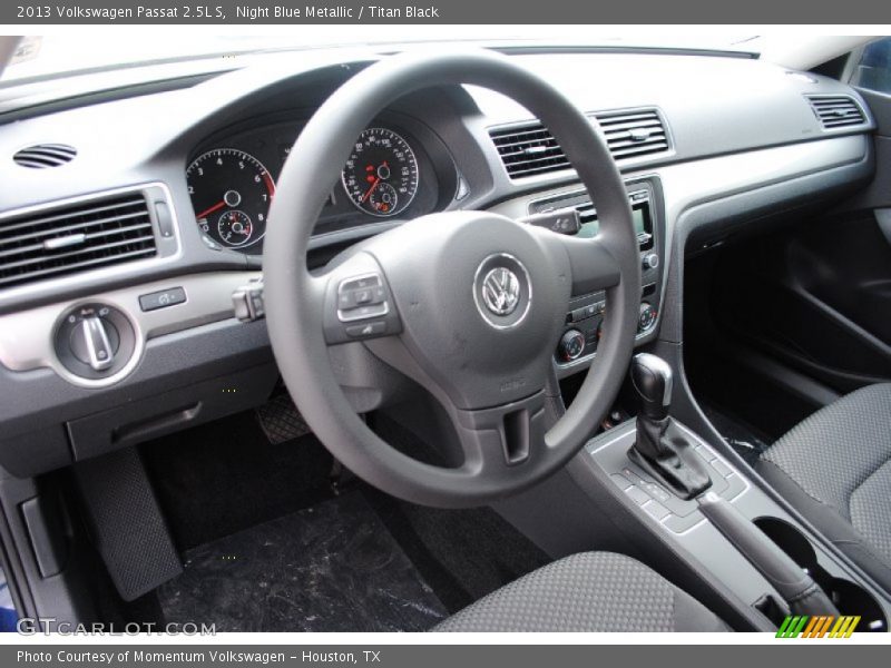 Night Blue Metallic / Titan Black 2013 Volkswagen Passat 2.5L S