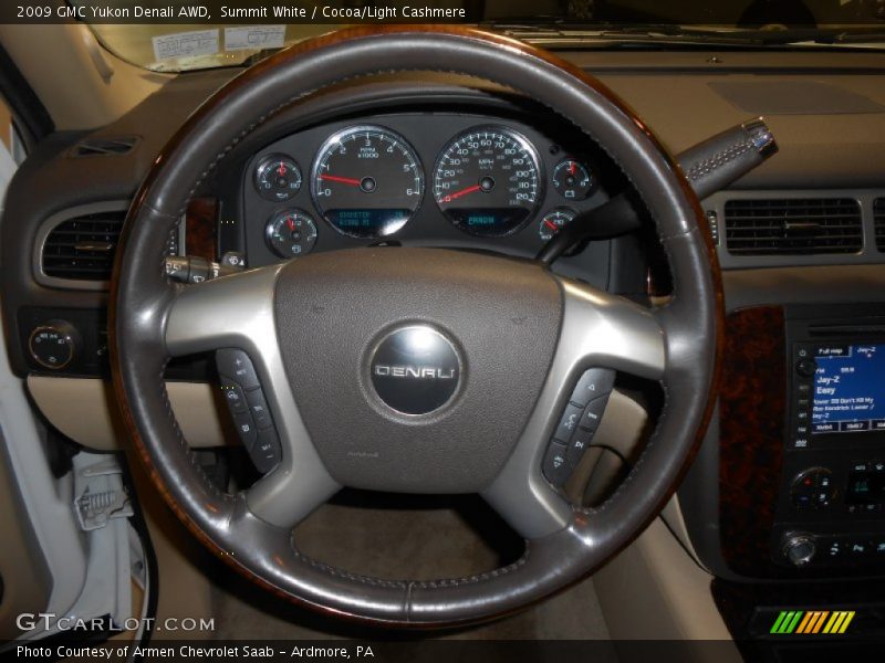 Summit White / Cocoa/Light Cashmere 2009 GMC Yukon Denali AWD