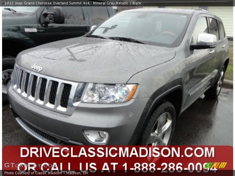 Mineral Gray Metallic / Black 2012 Jeep Grand Cherokee Overland Summit 4x4