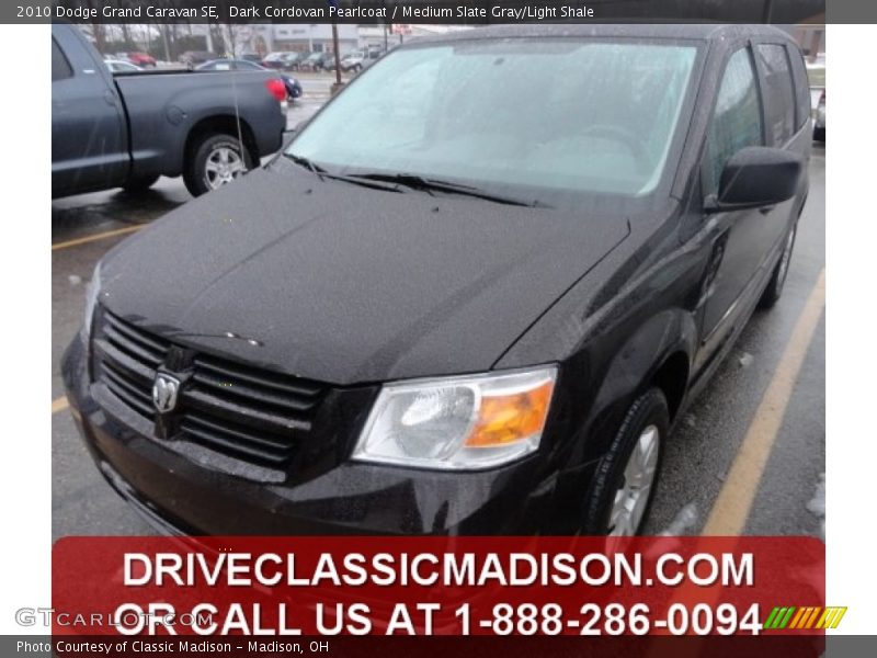 Dark Cordovan Pearlcoat / Medium Slate Gray/Light Shale 2010 Dodge Grand Caravan SE