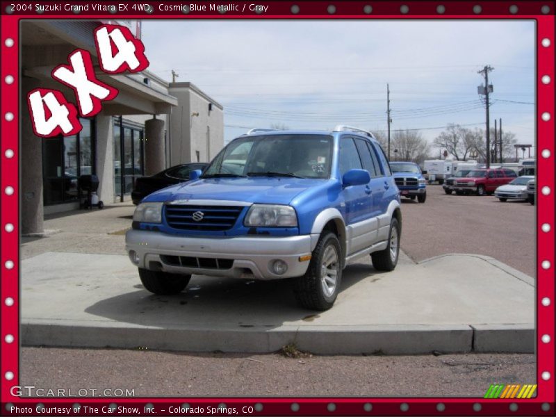 Cosmic Blue Metallic / Gray 2004 Suzuki Grand Vitara EX 4WD