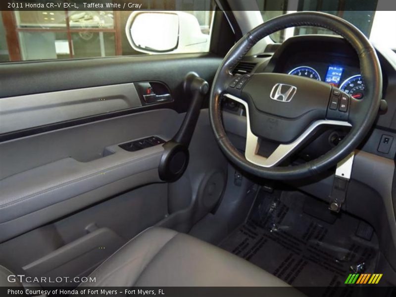 Taffeta White / Gray 2011 Honda CR-V EX-L