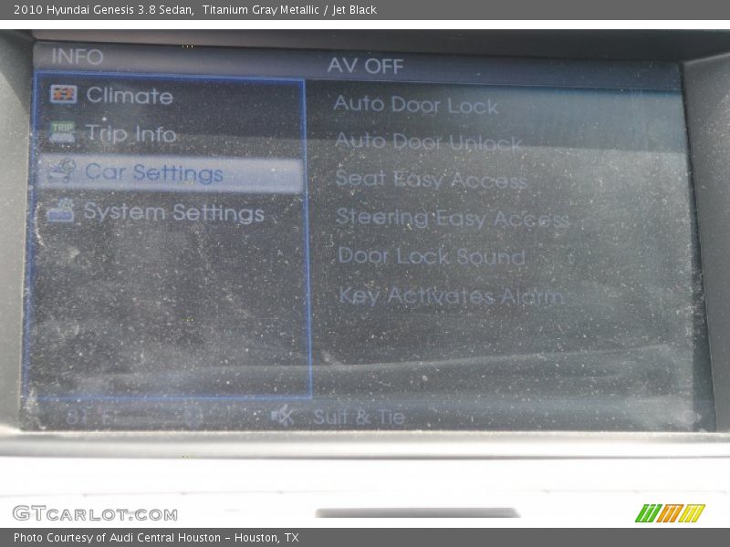 Titanium Gray Metallic / Jet Black 2010 Hyundai Genesis 3.8 Sedan