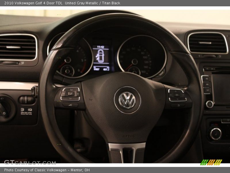United Gray Metallic / Titan Black 2010 Volkswagen Golf 4 Door TDI