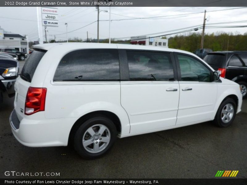 Stone White / Black/Light Graystone 2012 Dodge Grand Caravan Crew