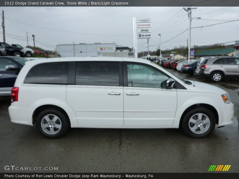 Stone White / Black/Light Graystone 2012 Dodge Grand Caravan Crew