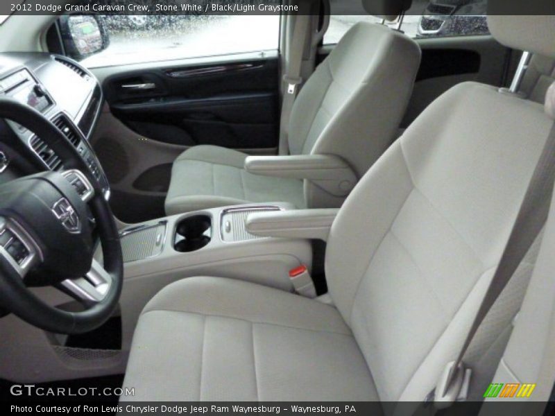 Stone White / Black/Light Graystone 2012 Dodge Grand Caravan Crew