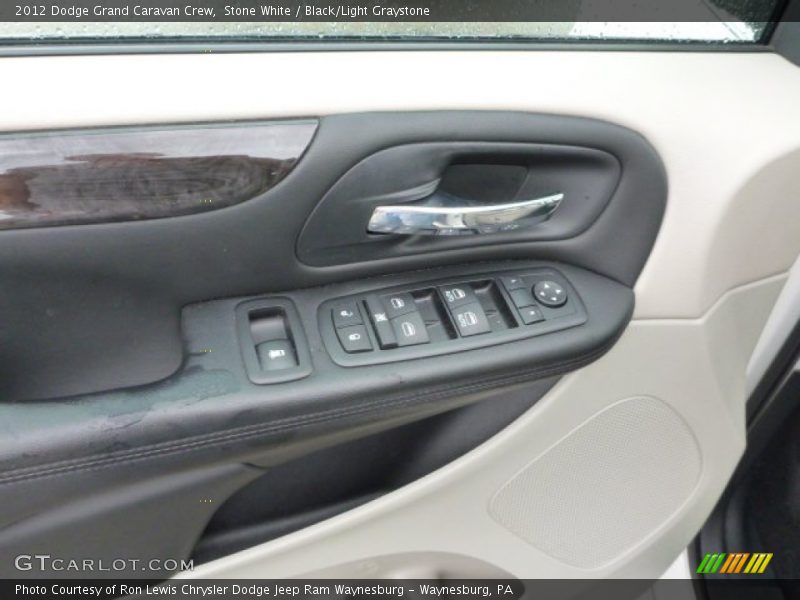 Stone White / Black/Light Graystone 2012 Dodge Grand Caravan Crew