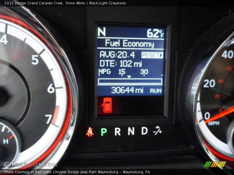 Stone White / Black/Light Graystone 2012 Dodge Grand Caravan Crew