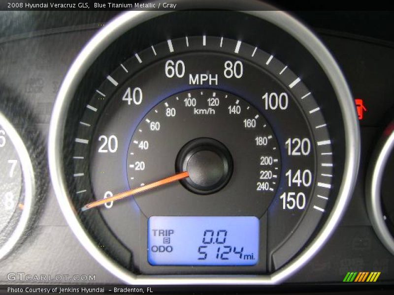 Blue Titanium Metallic / Gray 2008 Hyundai Veracruz GLS