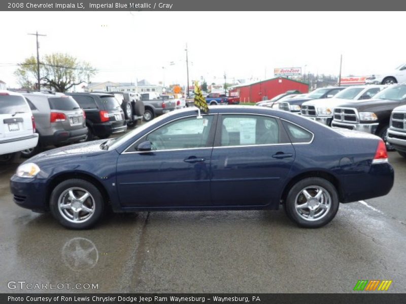 Imperial Blue Metallic / Gray 2008 Chevrolet Impala LS