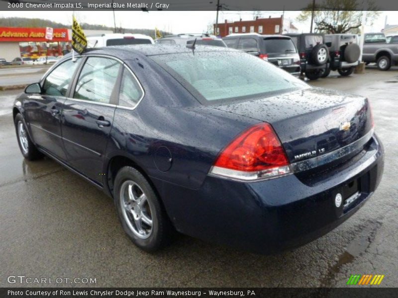 Imperial Blue Metallic / Gray 2008 Chevrolet Impala LS