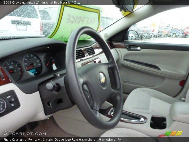 Imperial Blue Metallic / Gray 2008 Chevrolet Impala LS