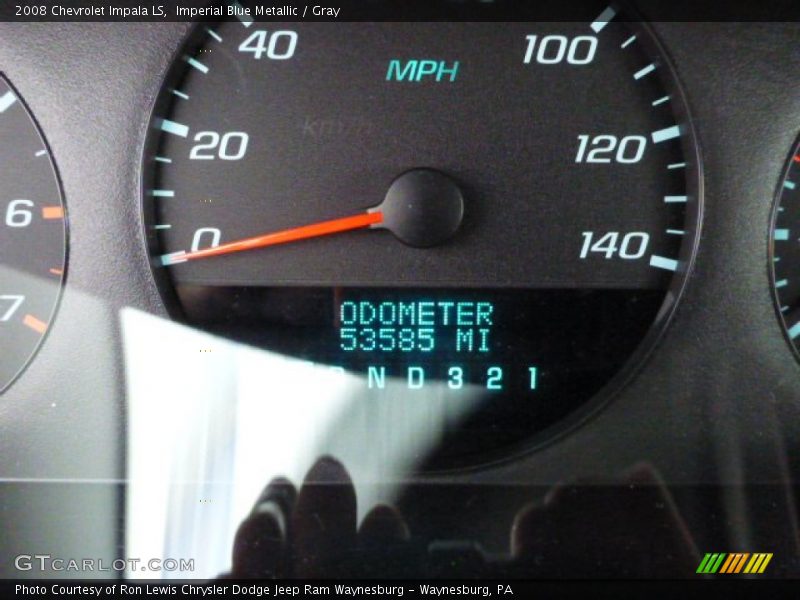 Imperial Blue Metallic / Gray 2008 Chevrolet Impala LS