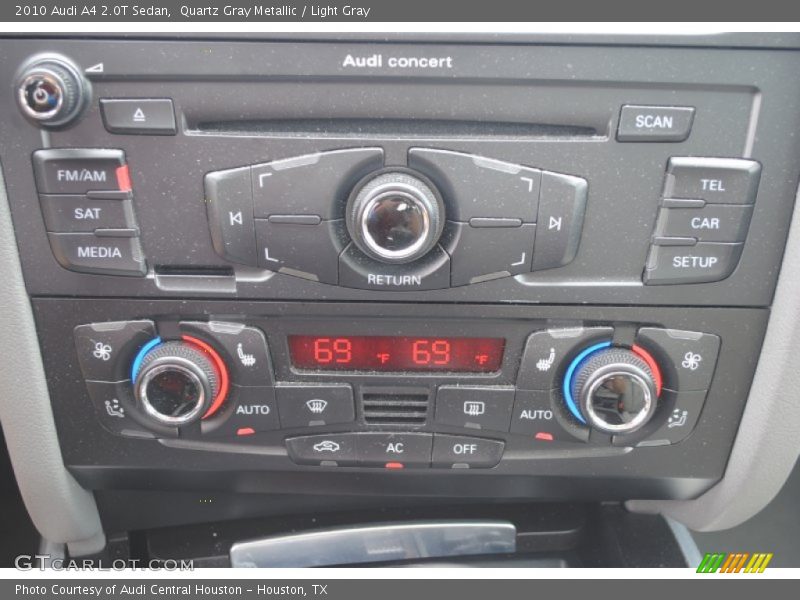 Quartz Gray Metallic / Light Gray 2010 Audi A4 2.0T Sedan