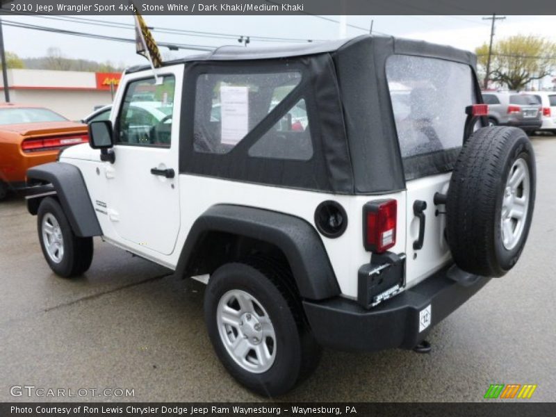 Stone White / Dark Khaki/Medium Khaki 2010 Jeep Wrangler Sport 4x4