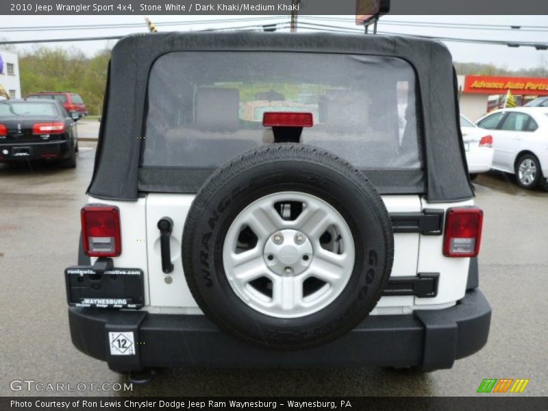 Stone White / Dark Khaki/Medium Khaki 2010 Jeep Wrangler Sport 4x4