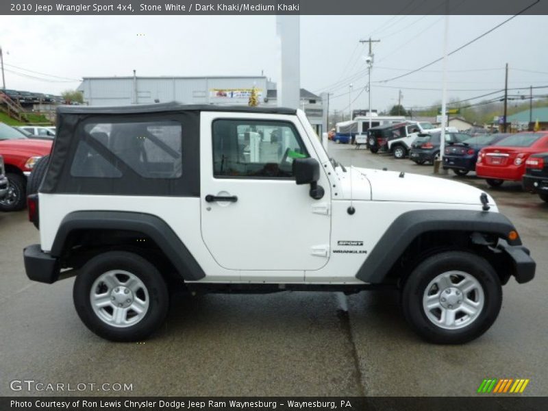 Stone White / Dark Khaki/Medium Khaki 2010 Jeep Wrangler Sport 4x4