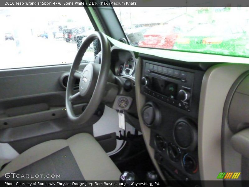 Stone White / Dark Khaki/Medium Khaki 2010 Jeep Wrangler Sport 4x4