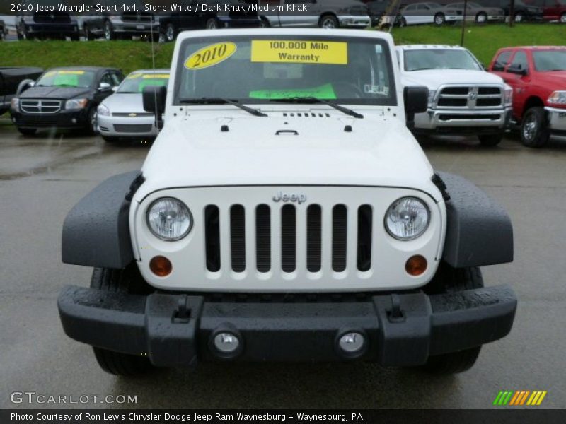 Stone White / Dark Khaki/Medium Khaki 2010 Jeep Wrangler Sport 4x4