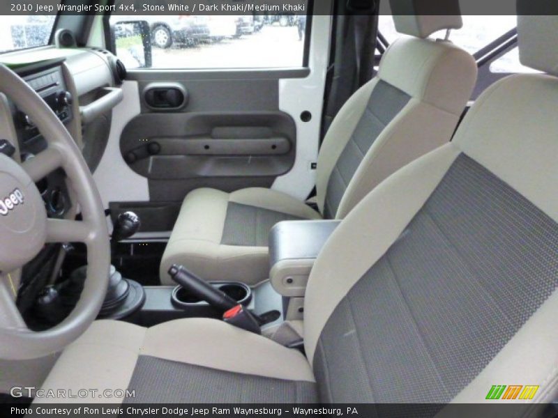 Stone White / Dark Khaki/Medium Khaki 2010 Jeep Wrangler Sport 4x4