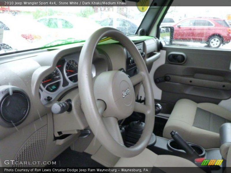 Stone White / Dark Khaki/Medium Khaki 2010 Jeep Wrangler Sport 4x4
