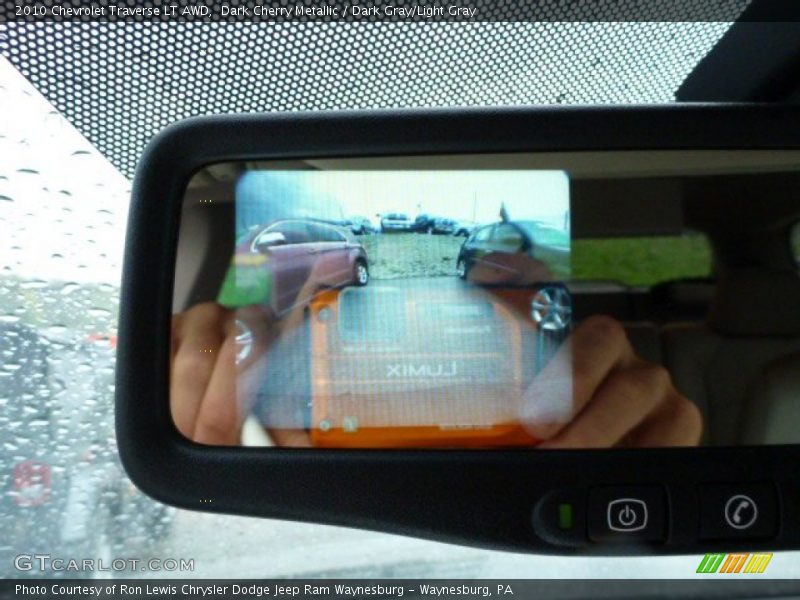 Dark Cherry Metallic / Dark Gray/Light Gray 2010 Chevrolet Traverse LT AWD