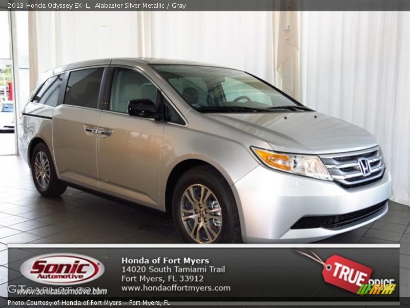 Alabaster Silver Metallic / Gray 2013 Honda Odyssey EX-L