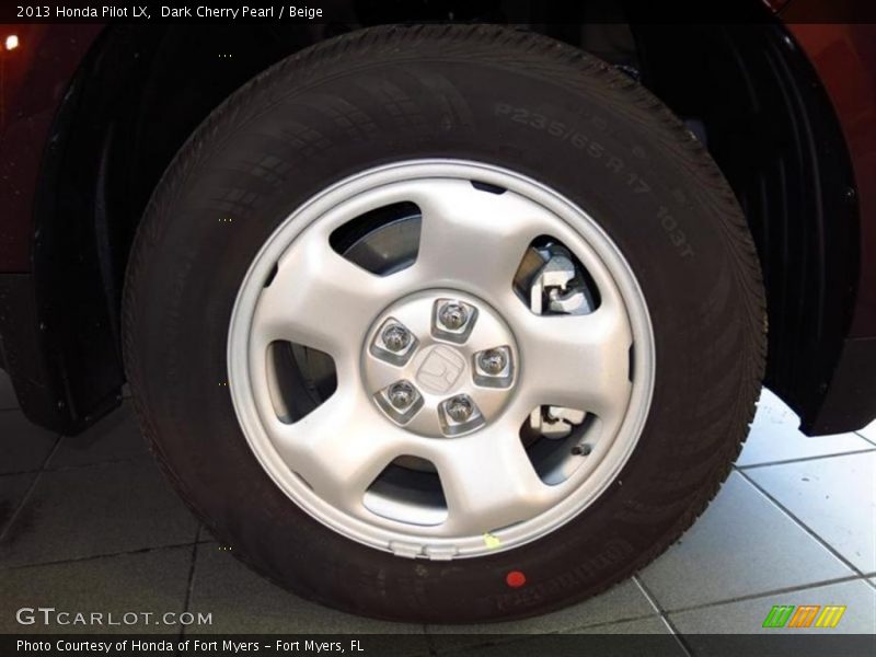 Dark Cherry Pearl / Beige 2013 Honda Pilot LX