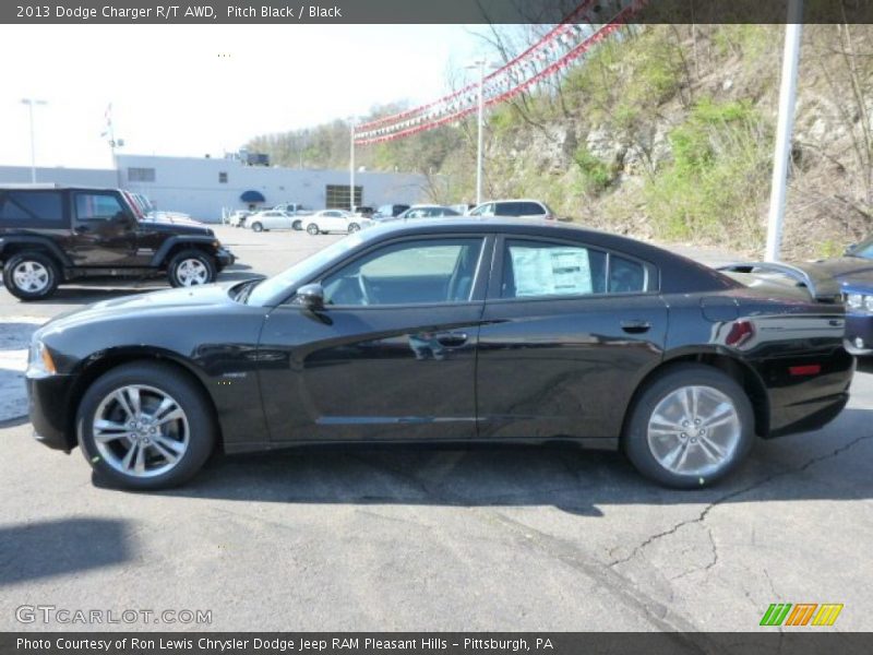Pitch Black / Black 2013 Dodge Charger R/T AWD