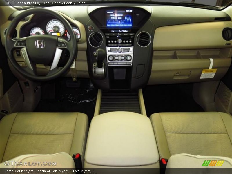 Dark Cherry Pearl / Beige 2013 Honda Pilot LX