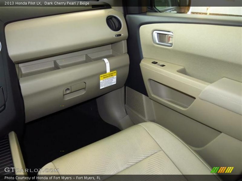 Dark Cherry Pearl / Beige 2013 Honda Pilot LX