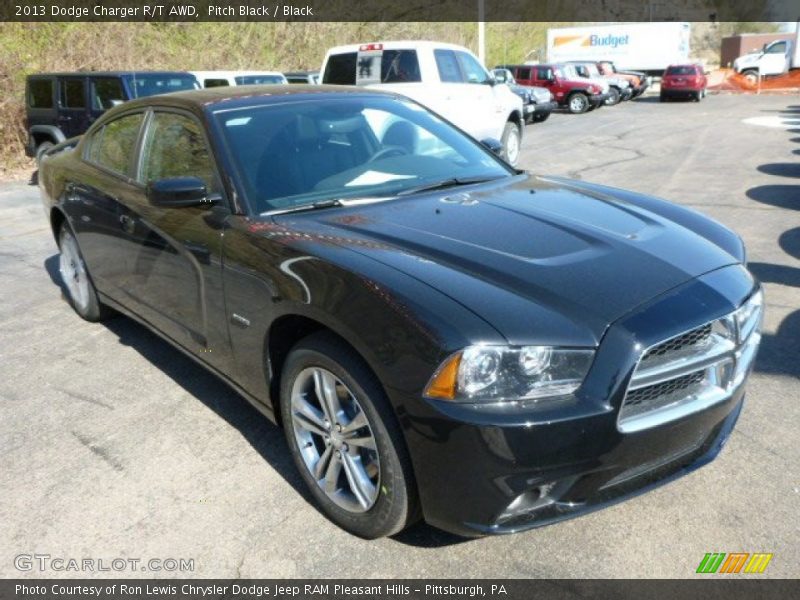 Pitch Black / Black 2013 Dodge Charger R/T AWD