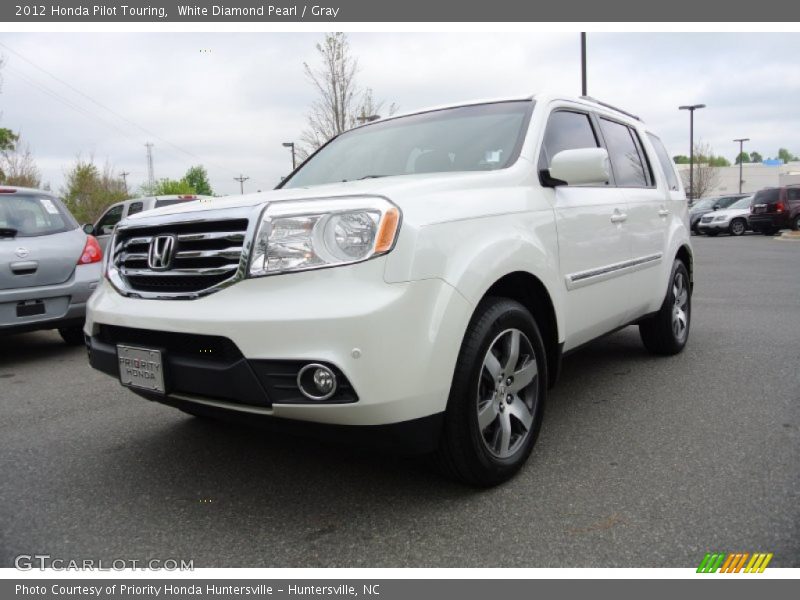 White Diamond Pearl / Gray 2012 Honda Pilot Touring