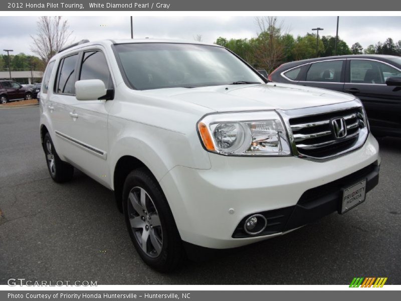 White Diamond Pearl / Gray 2012 Honda Pilot Touring